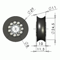 Rolna 29x8 kuličková - nákres